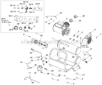 Page A Diagram and Parts List for CPF23400S Type 0 Porter Cable Compressor